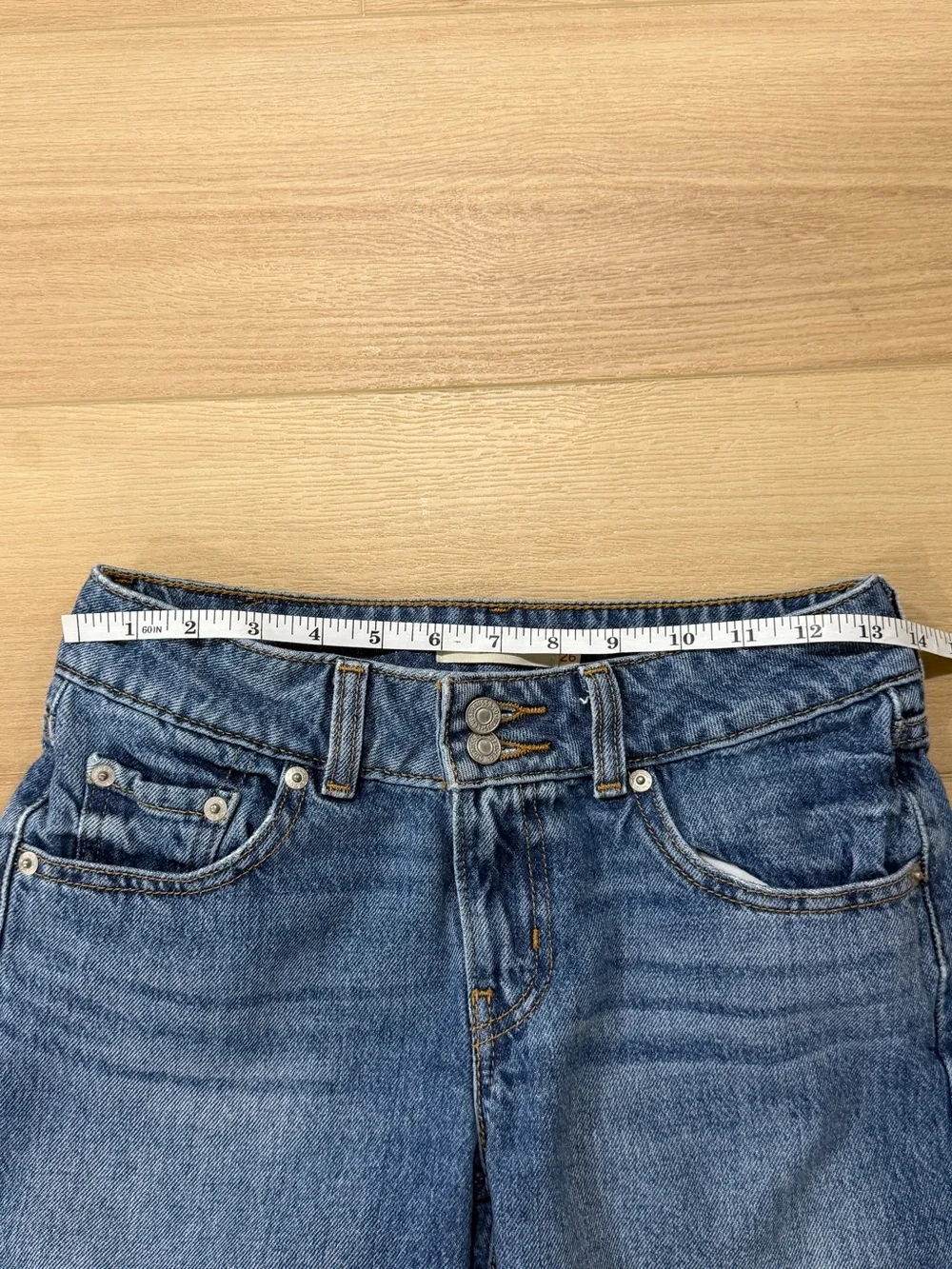 Levi’s Superlow Denim Shorts—Size 26